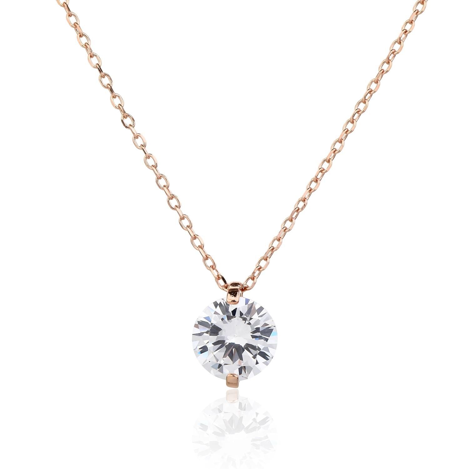 שרשרת יהלום עגול S925