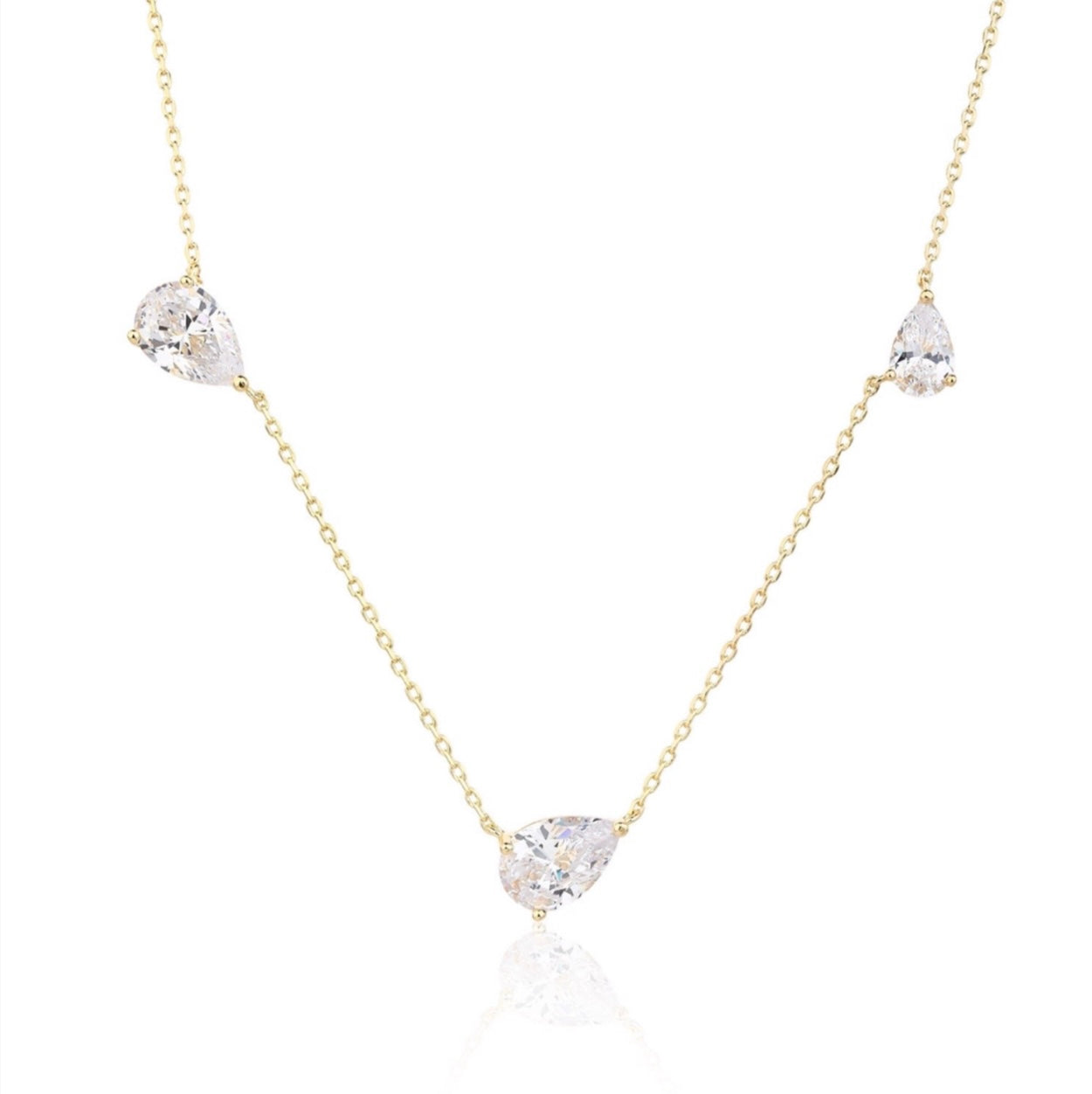 שרשרת 3 אבנים S925