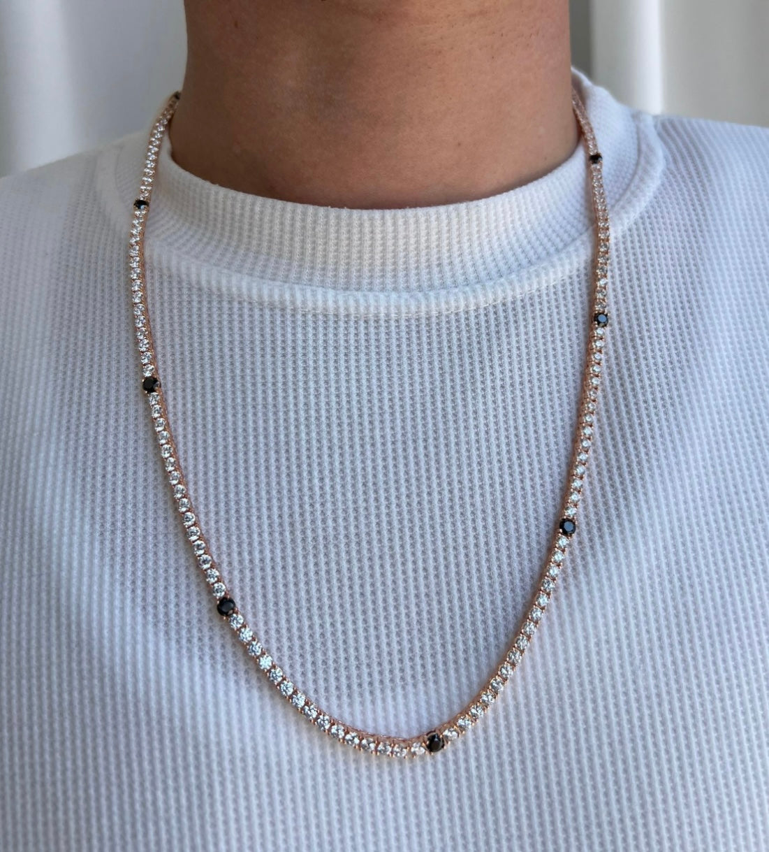 שרשרת טניס Rose Gold 60CM