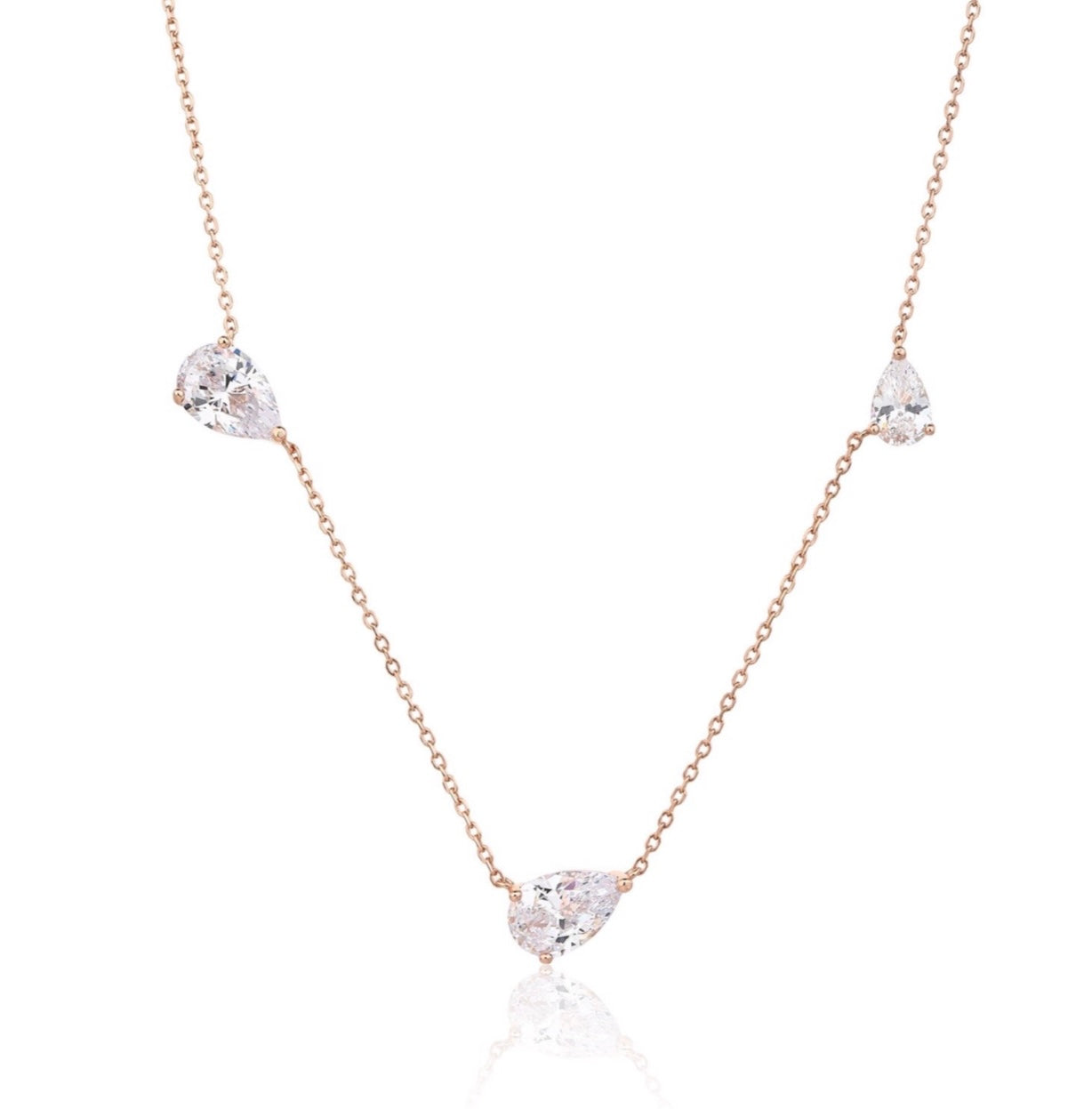 שרשרת 3 אבנים S925