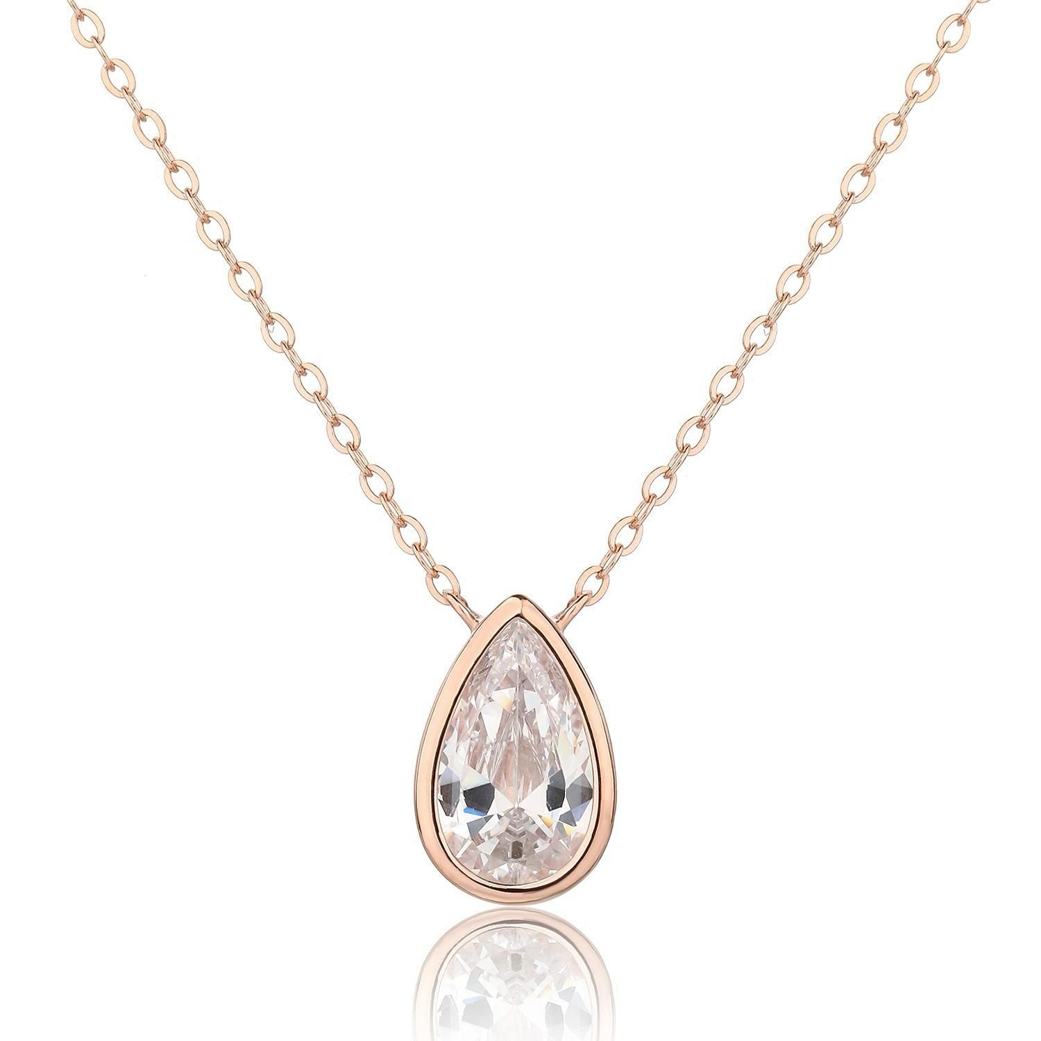 שרשרת טיפה Silver | Rose