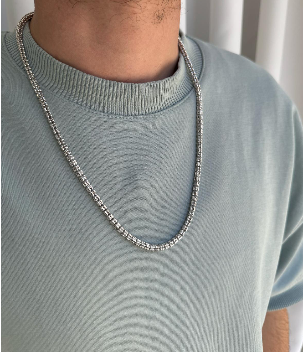 שרשרת אייס איטלקית 70CM silver