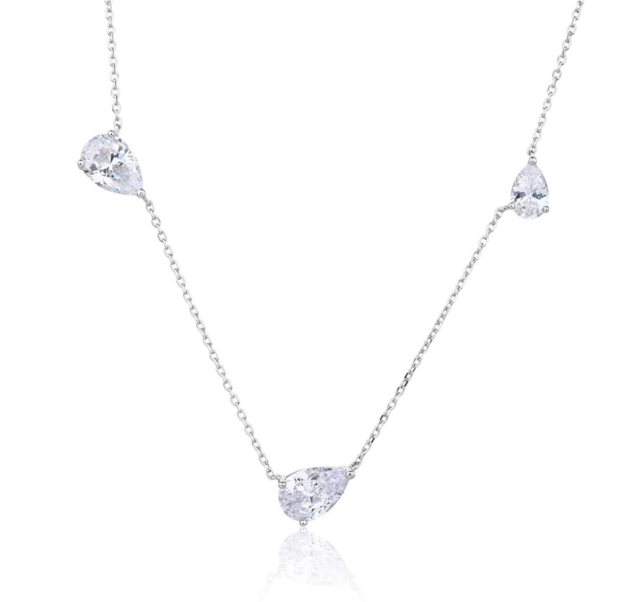 שרשרת 3 אבנים S925